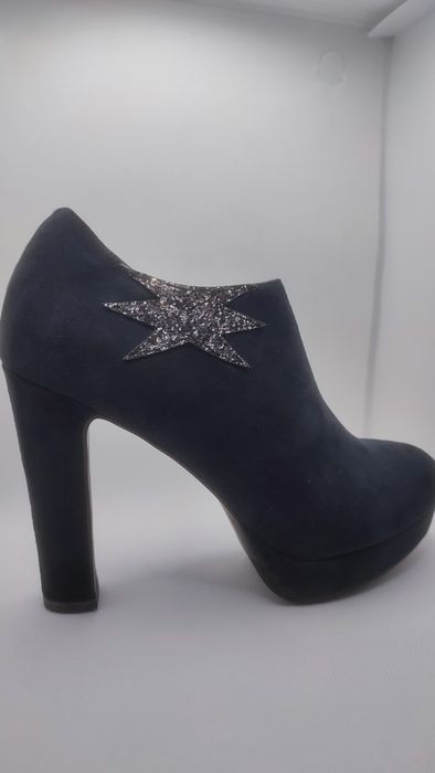 Botins Salto Alto SeaSide Azul Marinho