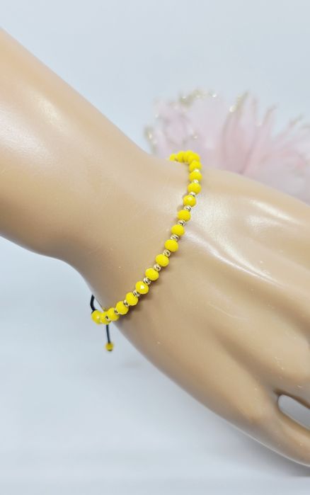 Złota bransoletka na sznurku próba 585 14k