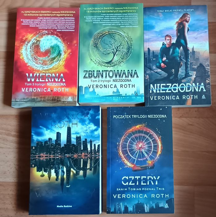 Veronica Roth Niezgodna Zbuntowana Wierna Cztery Wybrańcy książki pakiet komplet
