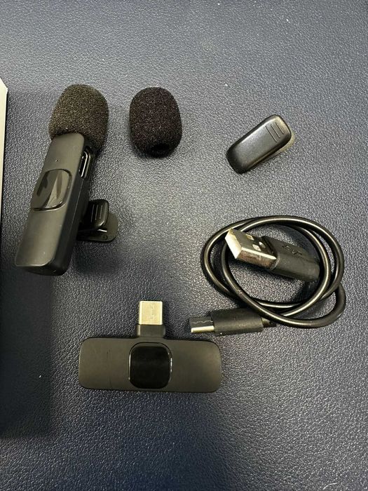 Bezprzewodowy mikrofon krawatowy przypinany USB-C