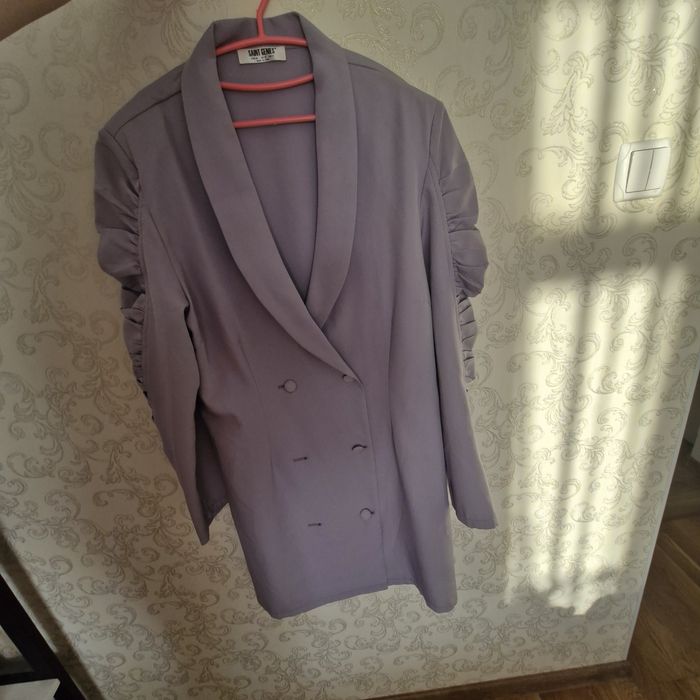 Сукня -жакет/плаття блейзер/світло -лавандовий