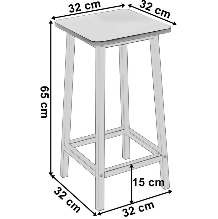 Krzesło barowe metalowe KENT MODERN OAK