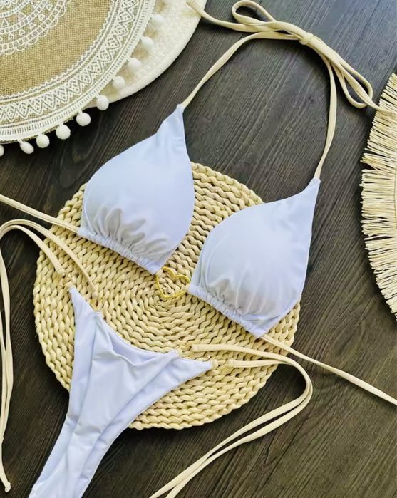 Білий модний купальник розмір M новий