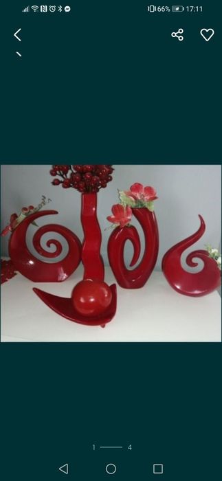 Wazony dekoracyjne czerwień