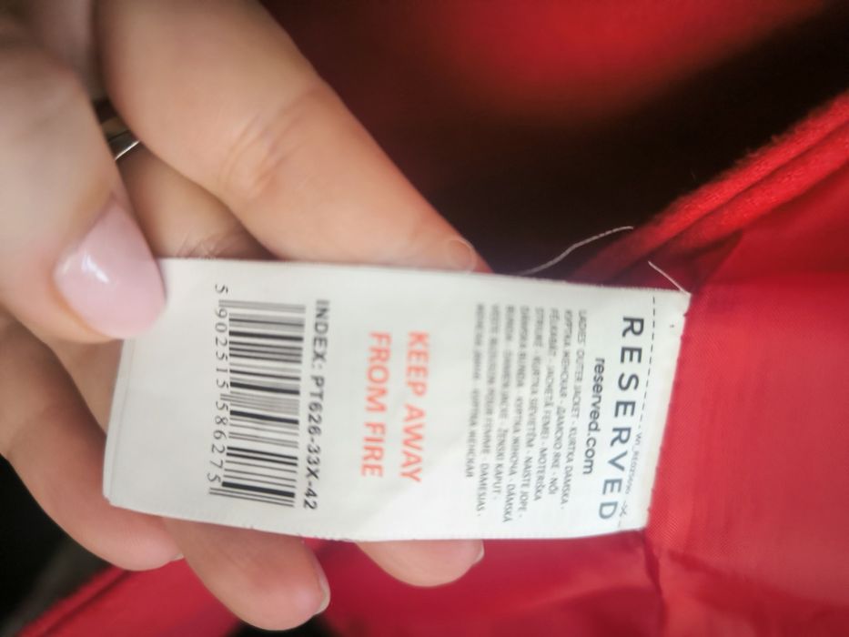 Malinowy pładzcz damski Reserved rozmiar 42