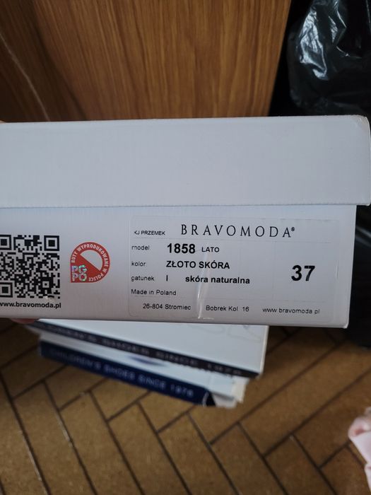 Sandały bravo moda 37 szpilka złote