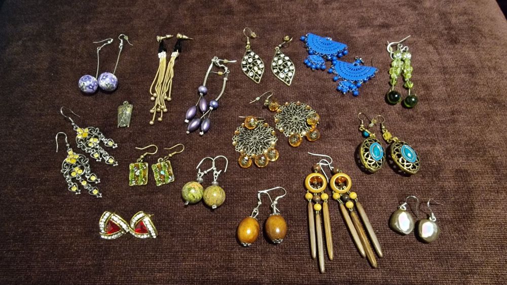 Kolczyki zestaw pięknych kolczyków 15 par okazje