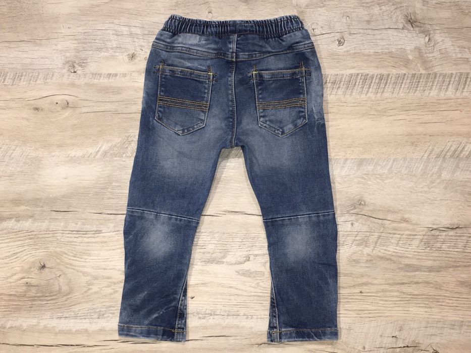 George spodnie jeansowe 86 92 joggery 98 j nowe slim niebieskie granat