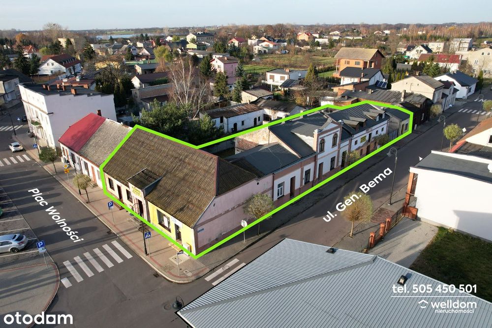 Kamienica 400 m2 z lokalami handlowymi – centrum miasta