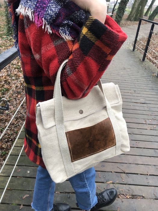 Torebka z tkaniny konopnej