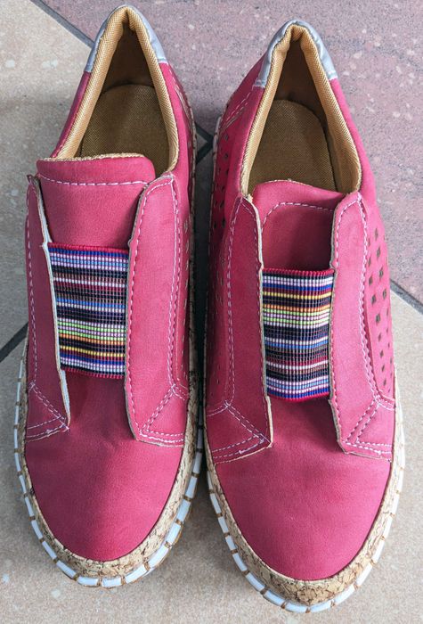 Wygodne buty ortopedyczne tenisówki espadryle czerwone rozm. 39