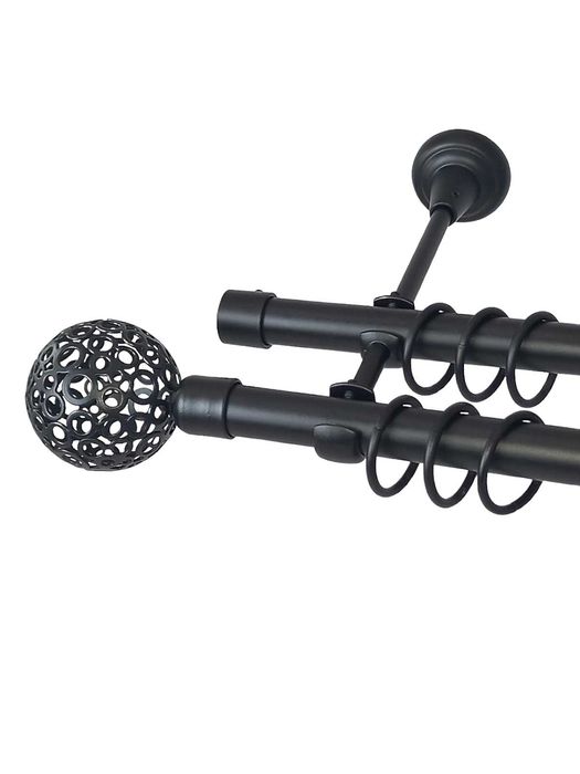 Карниз для штор металічний 19-19 Савона чорний матовий 3,00м