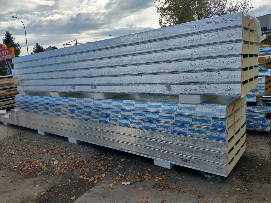 Płyta warstwowa dachowa PIR 120mm II gat dostępna od ręki!