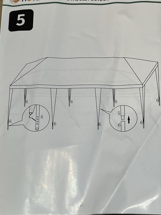 Namiot pawilon ogrodowy wystawowy imprezowy biały 3x9m,