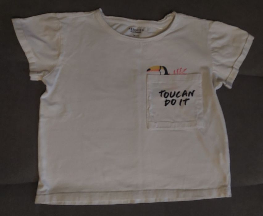 Trzy koszulki dla dziewczynki, rozmiar 134