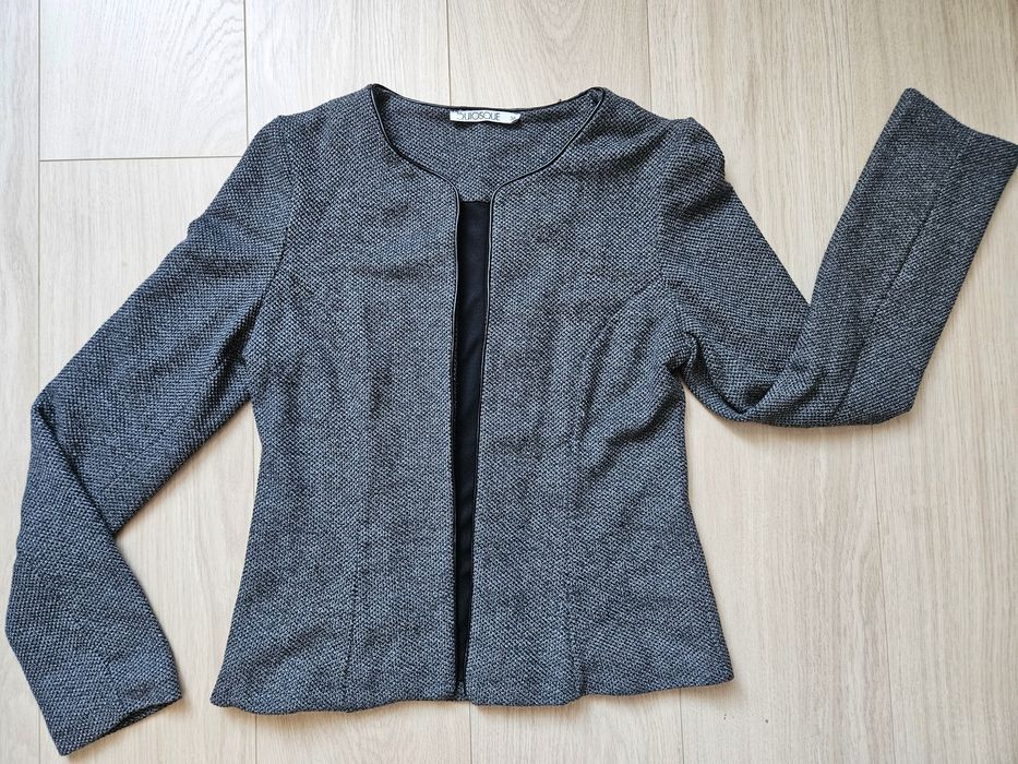 Szary stalowy żakiet, narzutka, r 38, QUIOSQUE, stan  dobry