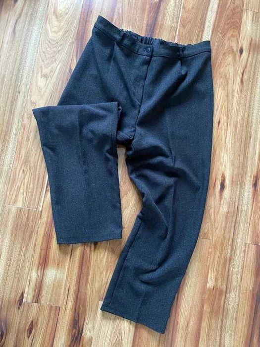Xxxl 46 48 +size  marchewy spodnie do kostek material w kant szare
