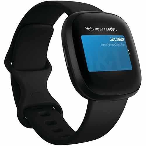 Relógio Inteligente Fitbit Versa 3 (bracelete extra, película de ecrã)