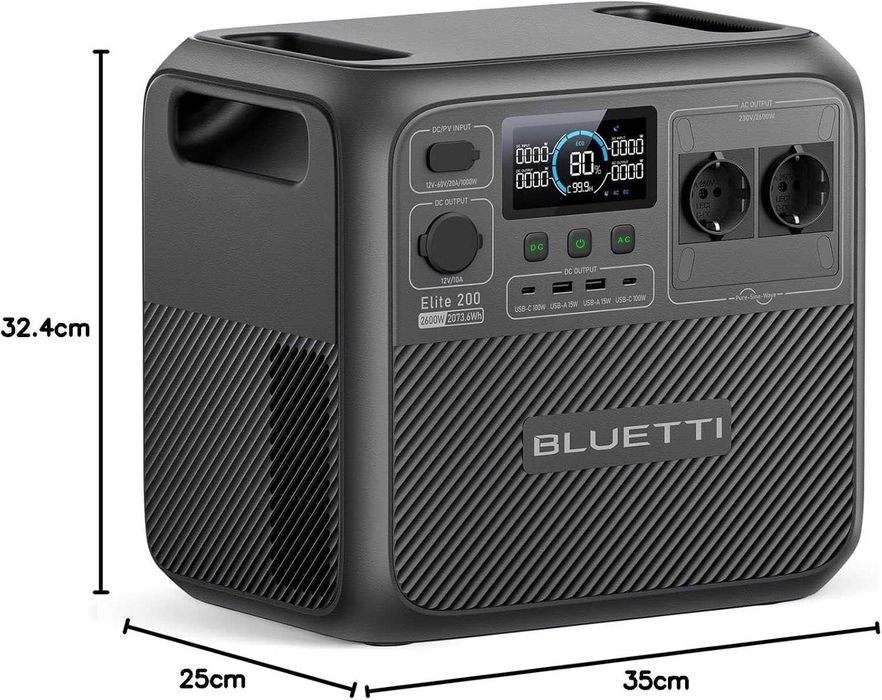 Vendo Bluetti Elite 200 V2 (2073Wh / 2600W) - Como Nova + Garantia (Modelo Recente de 2025)