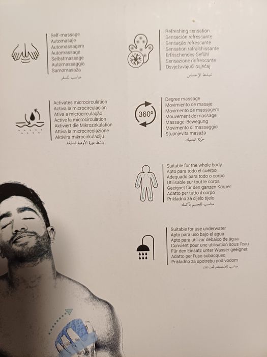 Luva de massagens para alívio de dores musculares