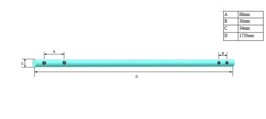 Pręt wytrząsający Kombajn Braud Bananki