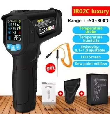 Пірометр-гігрометр MESTEK IR02C з термопарою К-типа