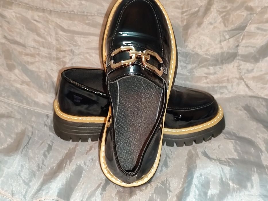 Sapato senhora n.36 mocassin sola alta