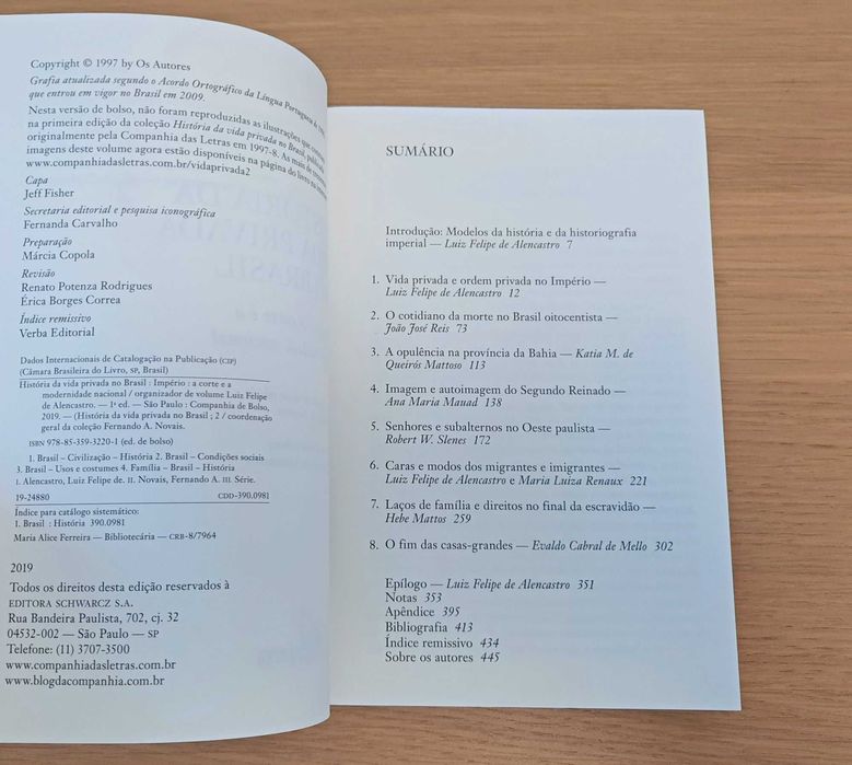 Livro História da Vida Privada no Brasil – Volume 2 – Império e a Corte