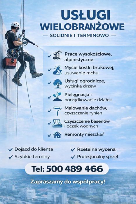 Mycie malowanie kostki dachy altany wiaty
