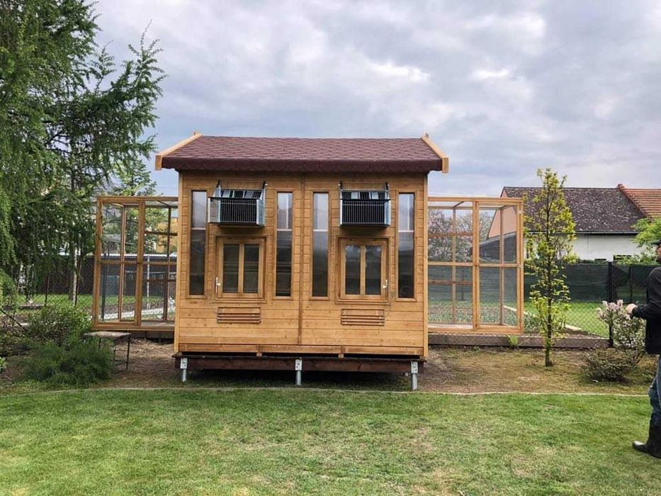 Gołębnik wolnostojący 1V 4x2 2 woliery EJB