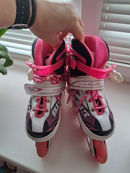 Ролики розовые на 6 лет