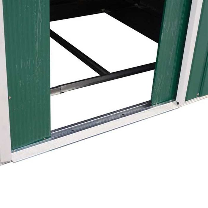 Abrigo de Jardim em Aço 277x195x192 cm – Porta Dupla e 4 Ventilações