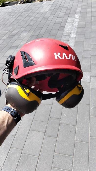 hełm kask ochronny z ochronnikami sluchu Peltor KASK Superplasma Safety helmet 51-63 cm dla pilarza arborysty etc. do prac wysokosciowych