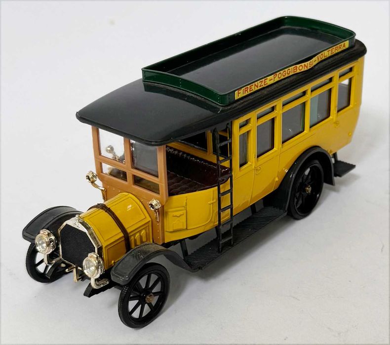 RIO20_FIAT Omnibus 18 BL yellow 1915 Escala 1/43. Made in Italy. Completo e como novo.