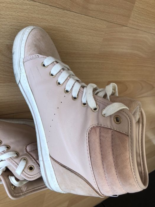 Bershka buty sneakersy sportowe na koturnie róż 38