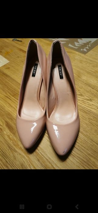 Szpilki 40 pudrowy róż