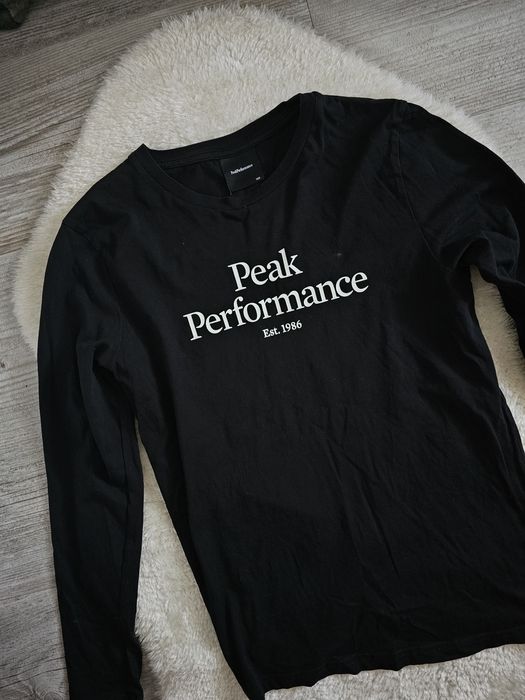 Koszulka peak performance długi rękaw Czarna Rozmiar S Oryginalna Logo