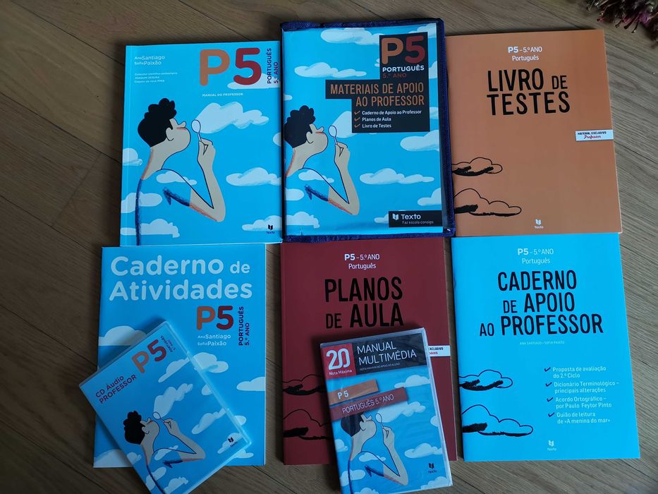livros professor PORTUGUÊS P5,  top teen 9, défis 8 e 9, PT8, P7