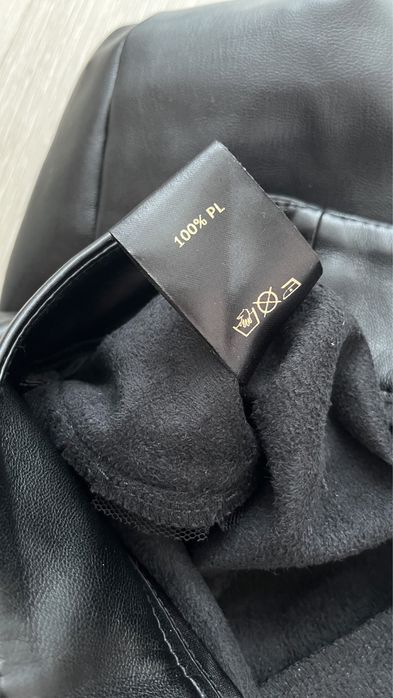 Chaos Legginsy NEGRO CRYSTAL S skórzane skóra