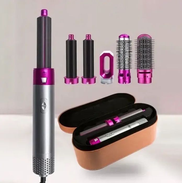 Стайлер Hot Air Styler 5в1 для укладки волос, 1000 Вт, 5 насадок, с ке