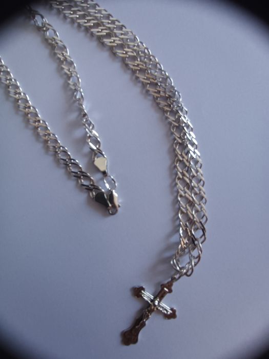 Ланцюжок ,цепочка ,хрестик срібло