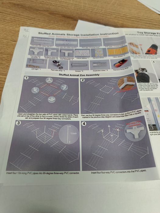 Schowek na pluszaki organizer na zabawki do pokoju dziecięcego