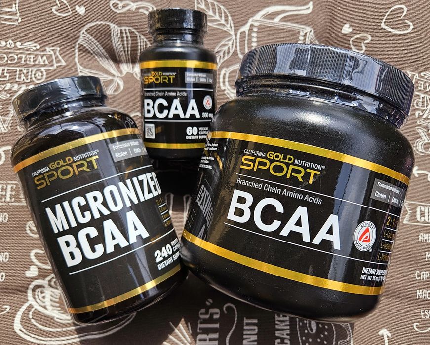 California Gold BCAA амінокислоти аминокислота ВСАА бцаа всаа 500 мг капсули 60 та 240 шт 454 гр порошок