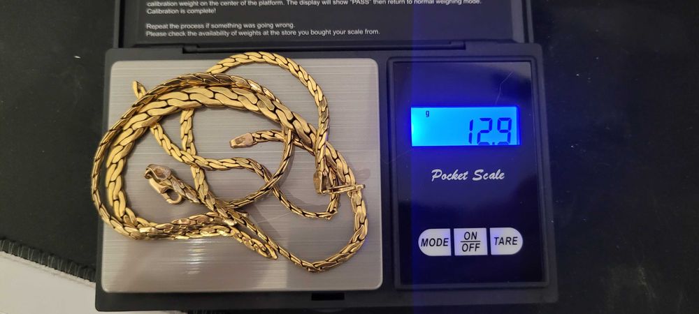 Łańcuszki 583 12.9g złom złoto