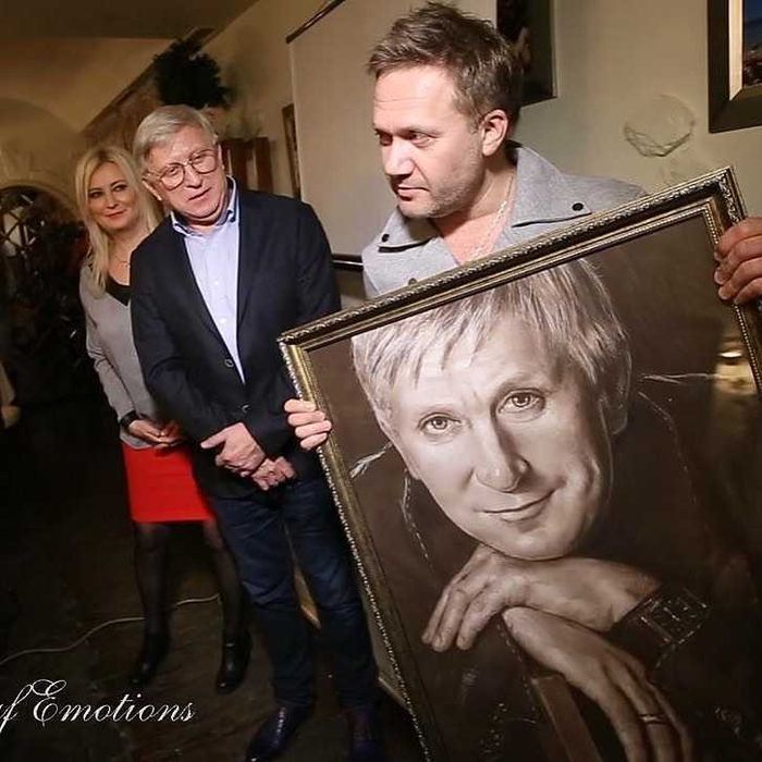 Танцюючий художник/Золота пил/Шарж по фото/Портрет з фото