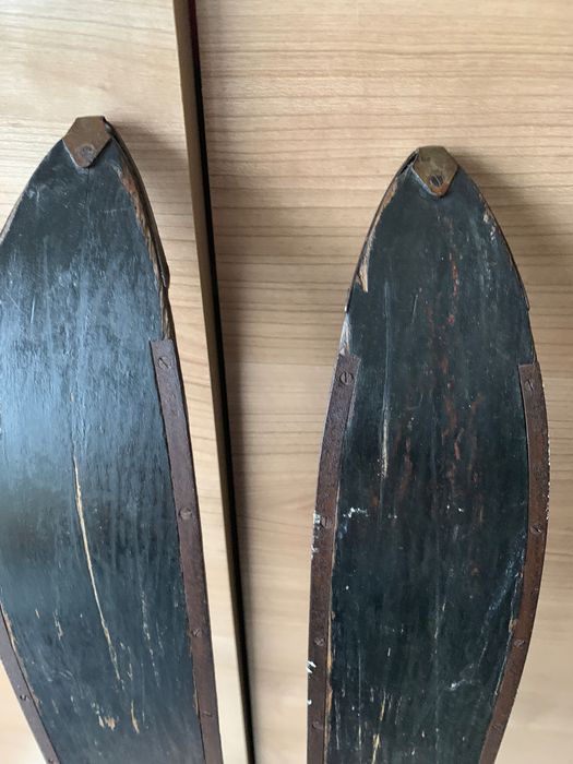 Stare drewniane narty retro unikat 180 cm  GRENOBLE wiązania OBERHOF