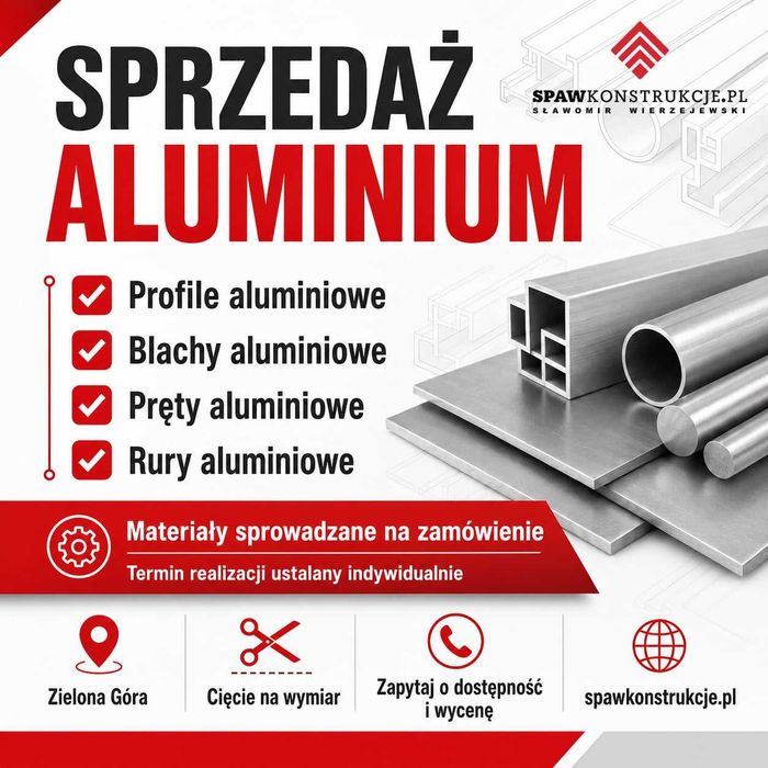 Profile aluminiowe | Blachy | Pręty | Cięcie na wymiar | Zielona Góra