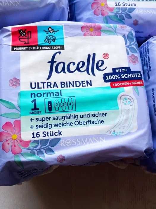 2 paczki FACELLE normal podpaski bez skrzydełek 16szt