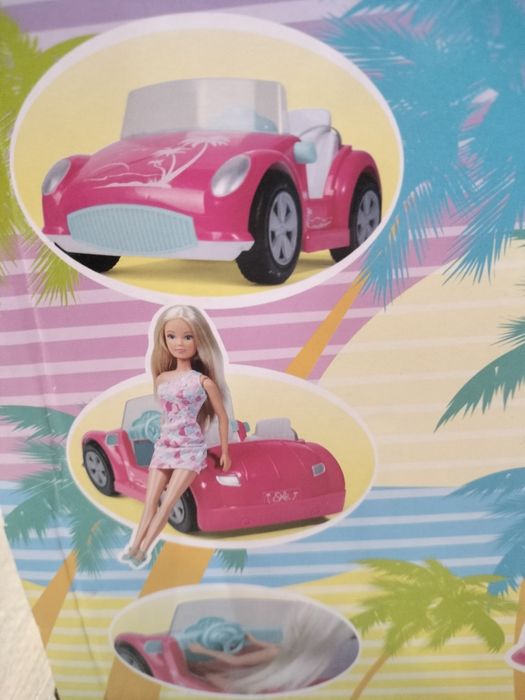Lalka Steffi beach car