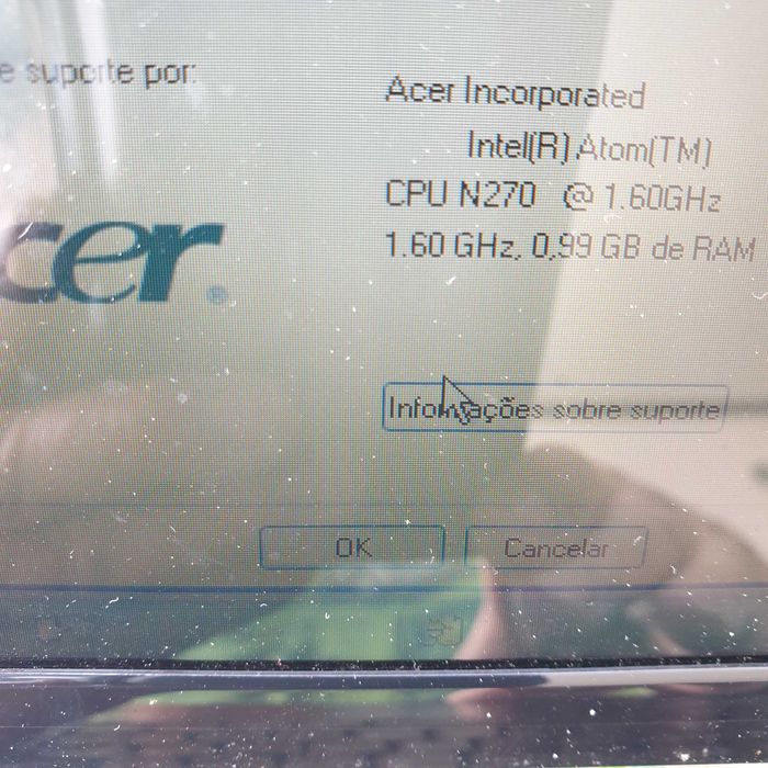 motherboard acer D250 processador N270 1.6ghz, testada sem anomalia
